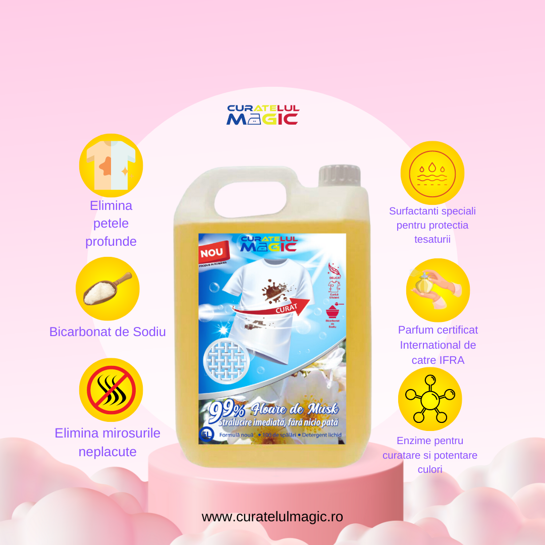 Detergent de Rufe 5L Floare De Musk